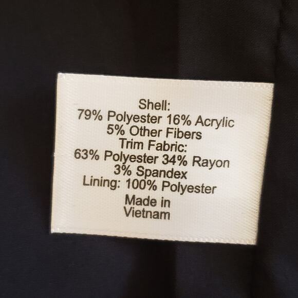 Lane Bryant Red, Gray, Black & White Knit Tweed Blazer w/Black Trim | Size 18 - Picture 9 of 9